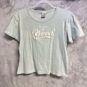 Vintage Enjoy Weed Cotton T Shirt Womens XL 18x20 Baby T Cannabis